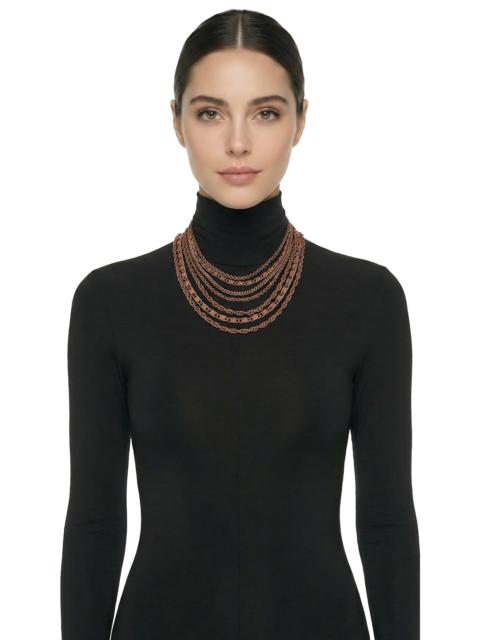 NORMA KAMALI MULTI TIERED CHAIN NECKLACE
