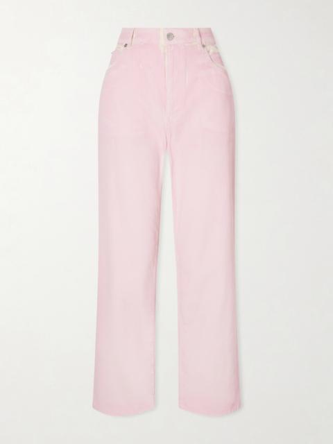 Marni Distressed High-rise Wide-leg Denim Jeans