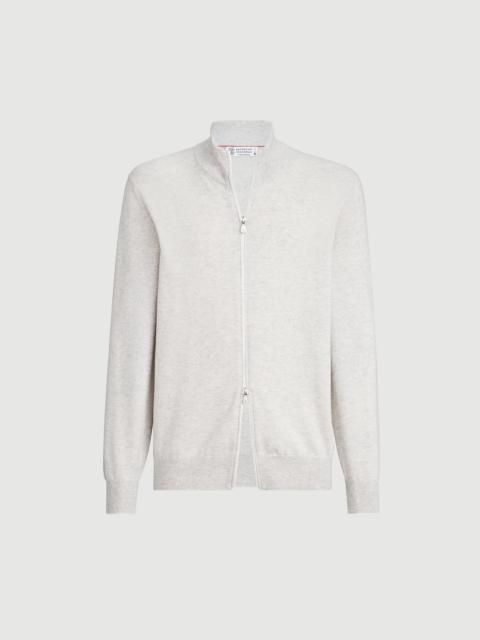 Brunello Cucinelli Cashmere turtleneck cardigan with zipper