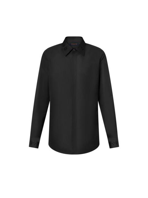 Louis Vuitton Embroidered Long-Sleeved Cotton Blend Shirt