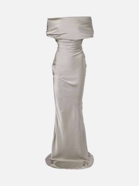 entire studios Off-shoulder satin gown