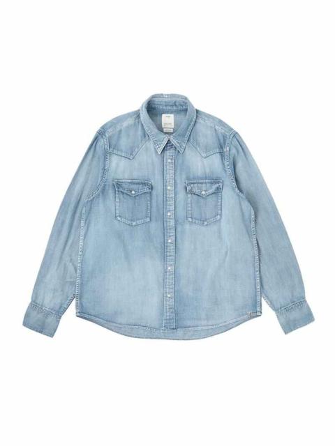 visvim SOCIAL SCULPTURE SHIRT DMGD LT.INDIGO