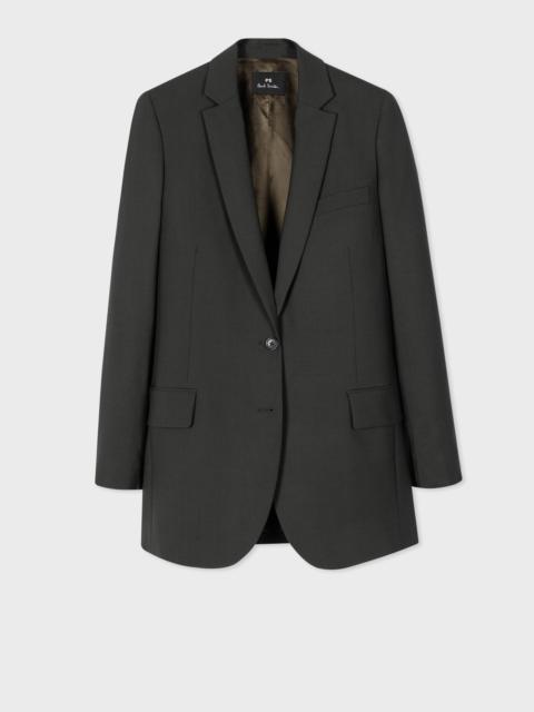 Paul Smith Dark Grey Wool-Hopsack Blazer