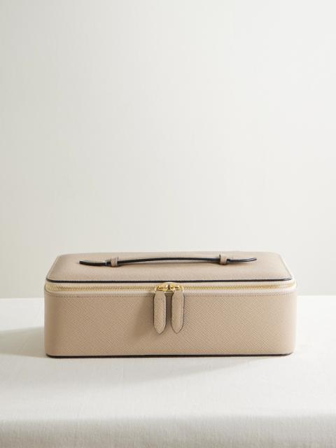 Smythson Panama Textured-leather Jewelry Case