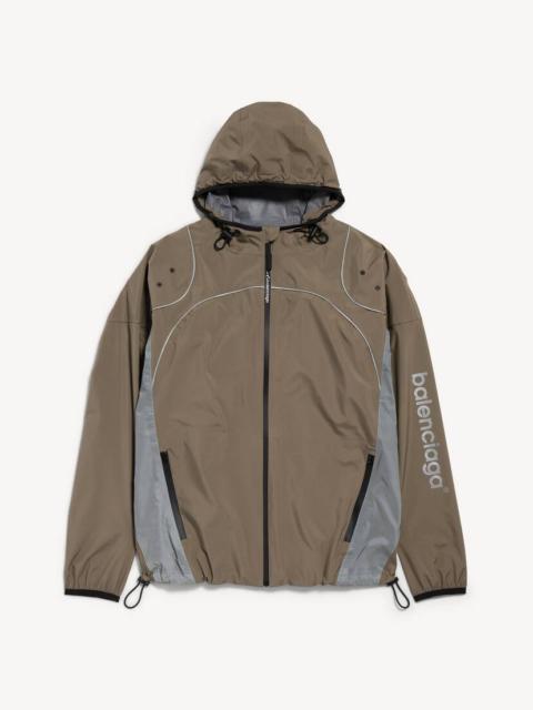 BALENCIAGA Men's Techwear Zip-up Jacket in Grey