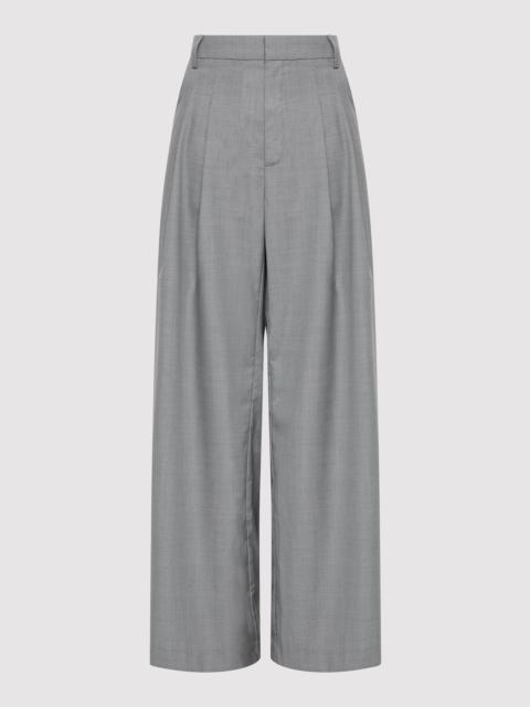 ST. AGNI Wool Pleat Pants - Grey