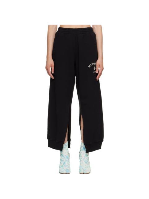 MM6 Maison Margiela Black Split Hem Lounge Pants