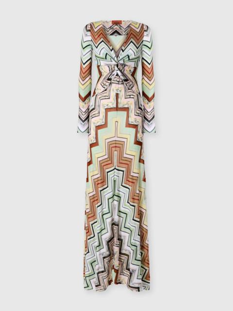 Missoni Chevron Viscose and Cotton Gown