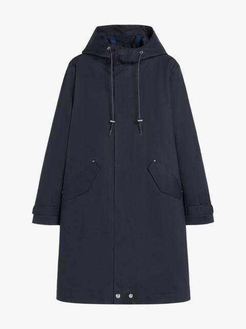 GRANISH NAVY BONDED COTTON HOODED COAT