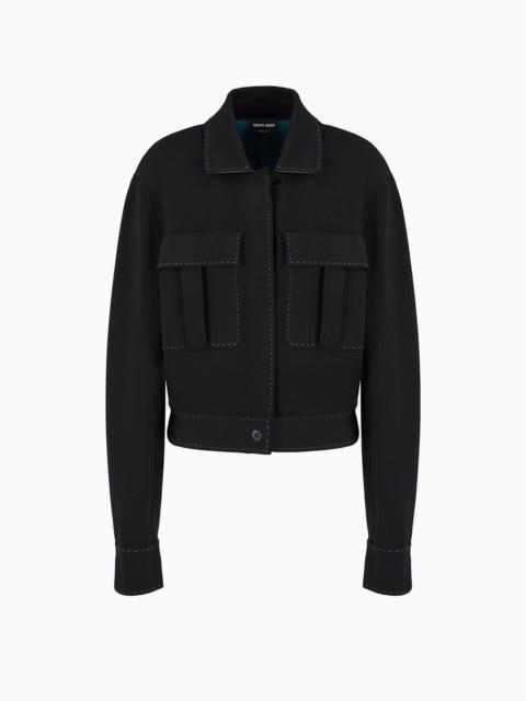 GIORGIO ARMANI Bonded silk and viscose blouson