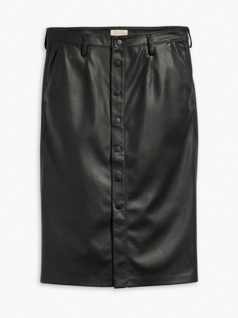 FAUX LEATHER ICON PENCIL SKIRT