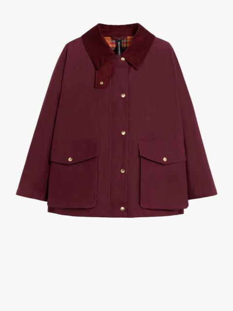 Mackintosh BLAIR BURGUNDY WAXED COTTON FIELD JACKET