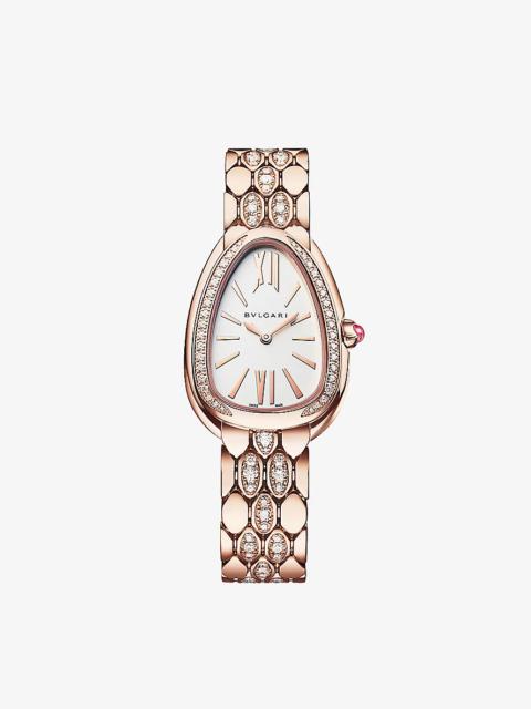 Serpenti Seduttori 18ct rose-gold and brilliant-cut diamond quartz watch