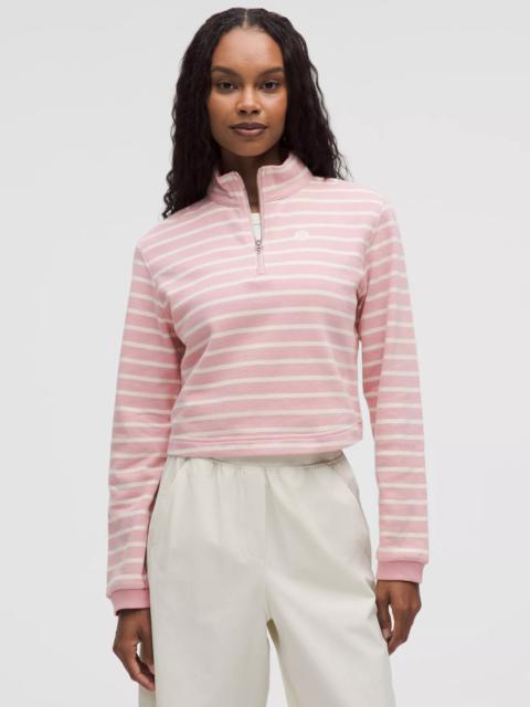 lululemon Cotton French Terry Cropped Half Zip
