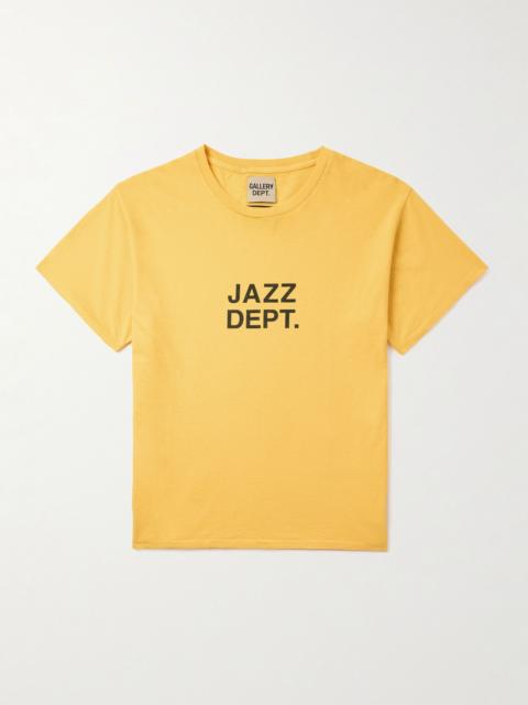 GALLERY DEPT. Jazzy Logo-Print Cotton-Jersey T-Shirt Yellow