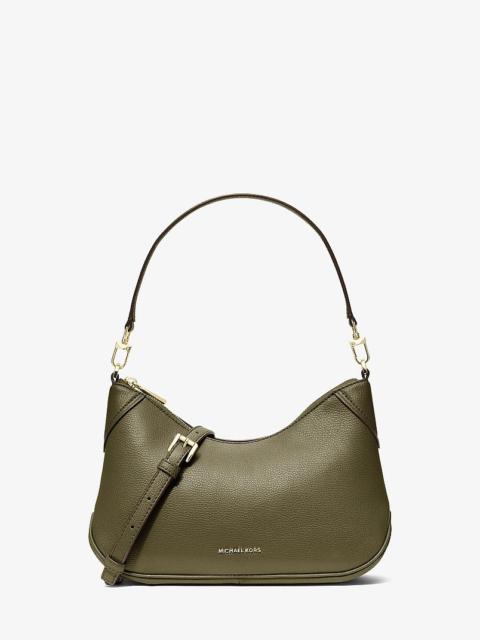 MICHAEL KORS Jet Set Medium Leather Convertible Crossbody Bag