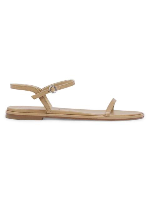 Aeyde Women's Nettie Leather Ankle-Strap Sandals - Brown