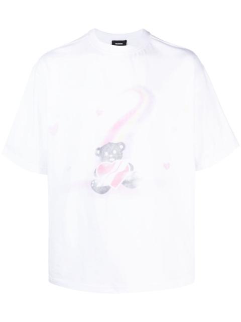 We11done teddy bear-print cotton T-shirt