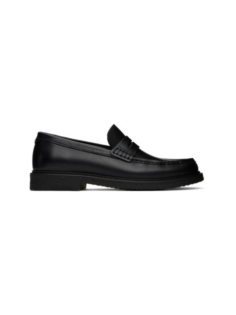 BOSS Black Polished-Leather Loafers
