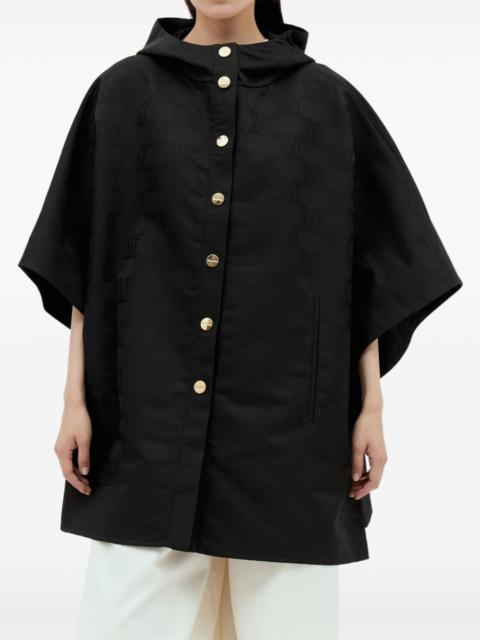 hooded monogram coat