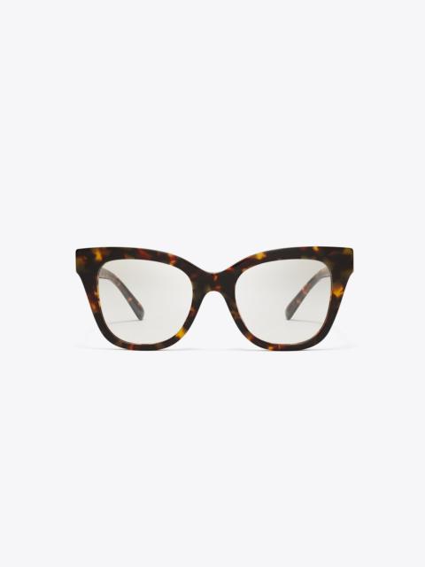 TORY BURCH Pierced Oversized Cat-Eye Eyeglasses