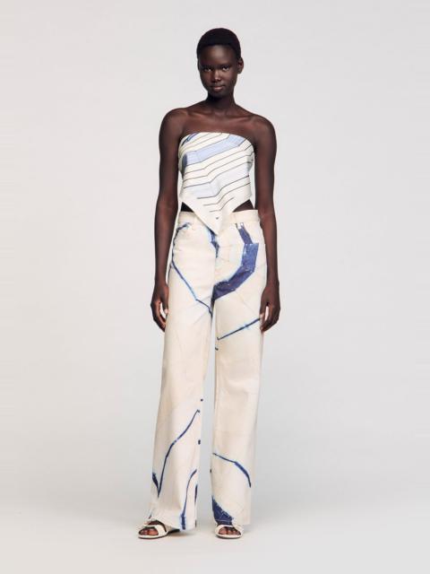 Sandro WIDE-LEG STRIPED JEANS