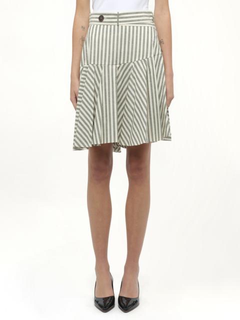 Loewe Stripe Skater Skirt in White