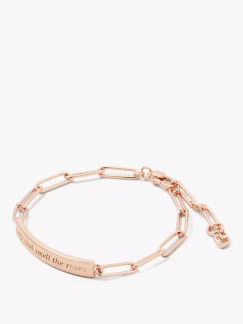 kate spade Stop And Smell The Roses Id Bracelet