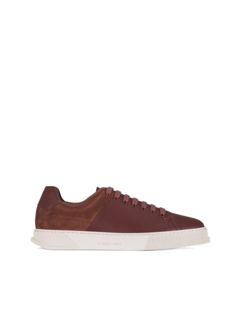 FERRAGAMO Clayton suede panelled sneakers