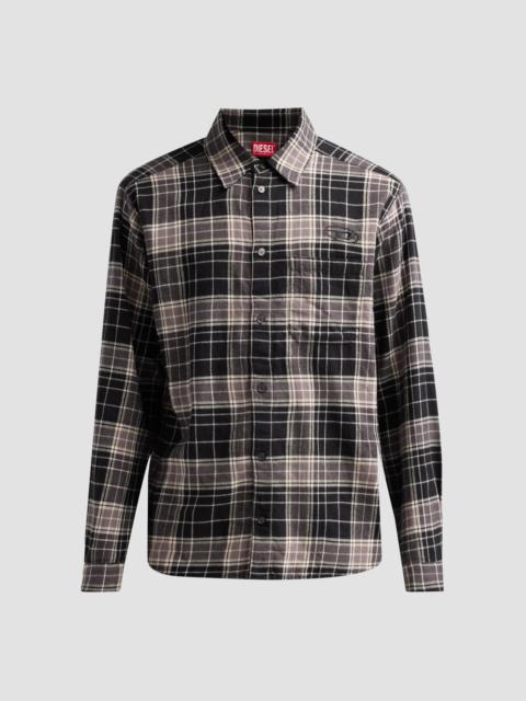 Diesel Men's Simply Plaid Flannel Shirt - Black