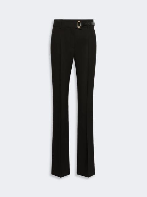 Sportmax RUM Slim-fit stretch viscose trousers - BLACK