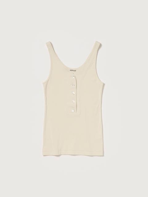 AURALEE ORGANIC COTTON FINE RIB TANK