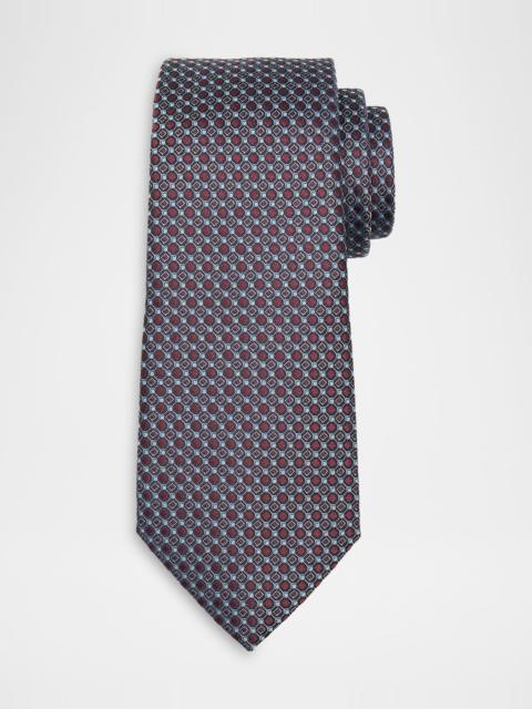 GIORGIO ARMANI Men's Geometric Woven Silk Jacquard Tie
