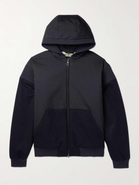 Wallace Panelled Storm System® Nylon and Cashmere Hooded Bomber Jacket