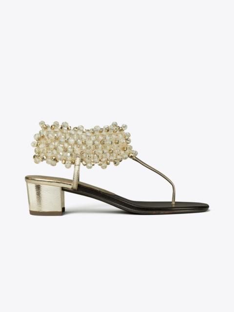 TORY BURCH Beaded Heeled Sandal