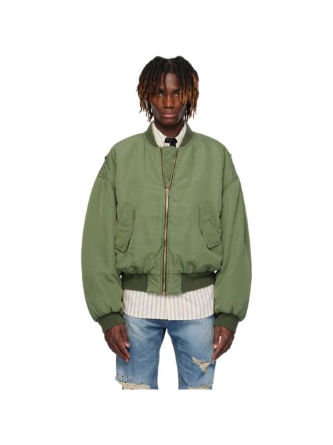 We11done Khaki Curved Bomber Jacket