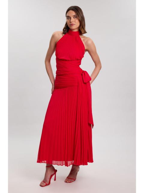 KAREN MILLEN Crinkle Chiffon Woven Maxi Skirt