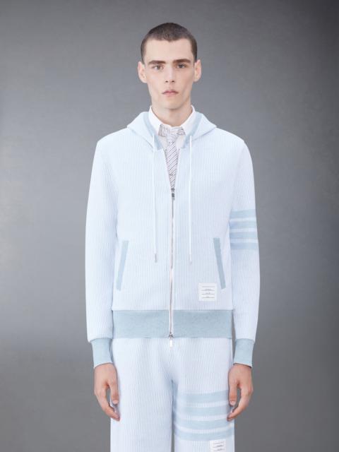 Thom Browne 4-Bar stripe zip-up hoodie