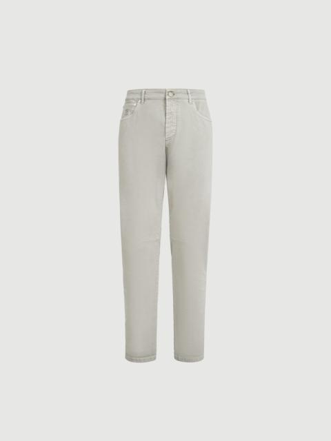 Brunello Cucinelli Garment-dyed five-pocket trousers in comfort denim