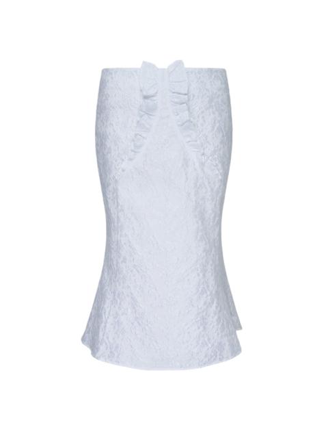 SHUSHU/TONG Ruffled Lace Mermaid Skirt