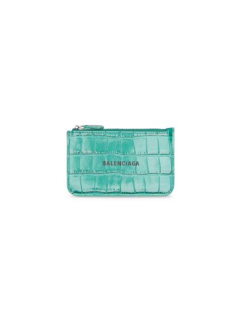 BALENCIAGA Women's Cash Large Long Coin And Card Holder in Green