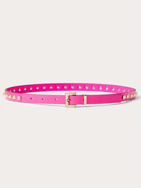 ROCKSTUD BELT IN SHINY CALFSKIN 15 MM