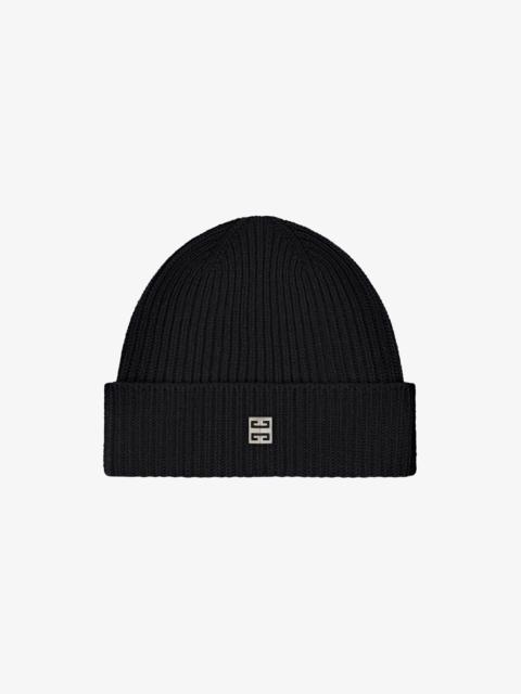 Givenchy RIBBED BEANIE IN WOOL AND CASHMERE