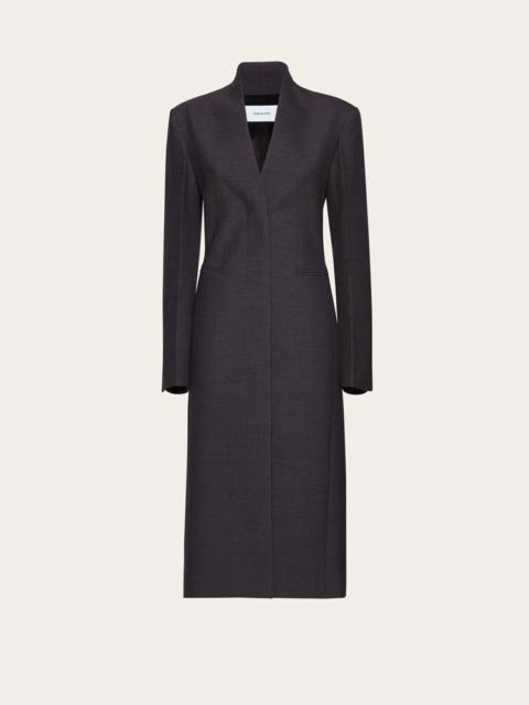 FERRAGAMO FITTED SINGLE BREASTED COAT