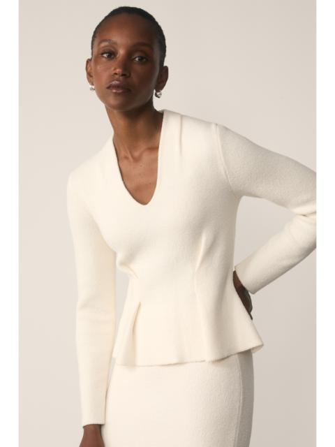 THE FOLD Roveta Cotton Blend Boucle Top