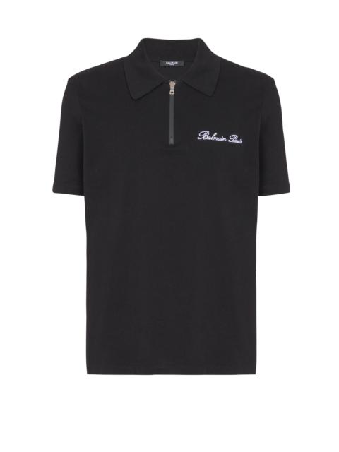 Balmain Short-sleeved polo shirt with embroidery