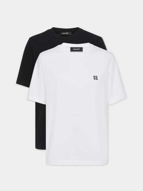 DSQUARED2 EASY FIT T-SHIRT TWIN PACK