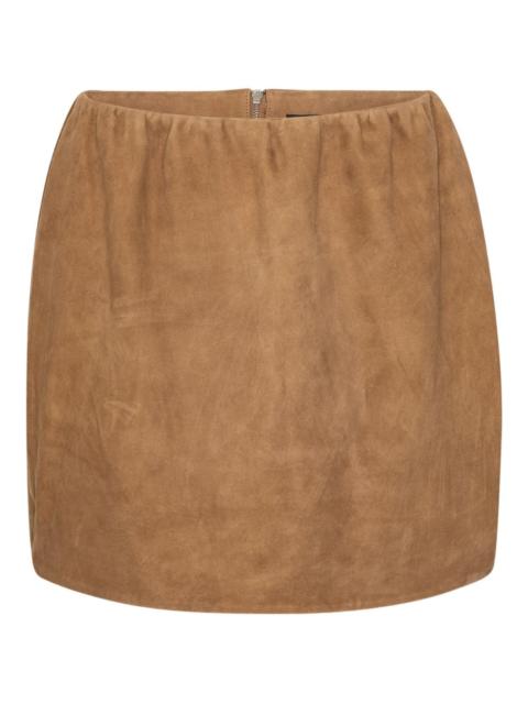 ROTATE suede mini skirt