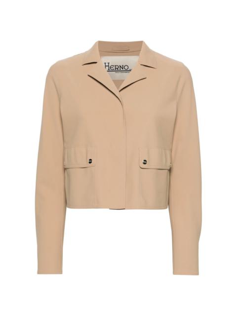 notched-lapels cropped jacket