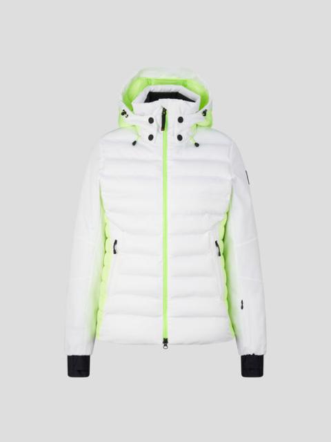 BOGNER Janka ski jacket in White/Lime